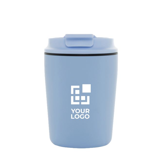 Tazza termica in plastica per caffè con coperchio antigoccia 220 ml