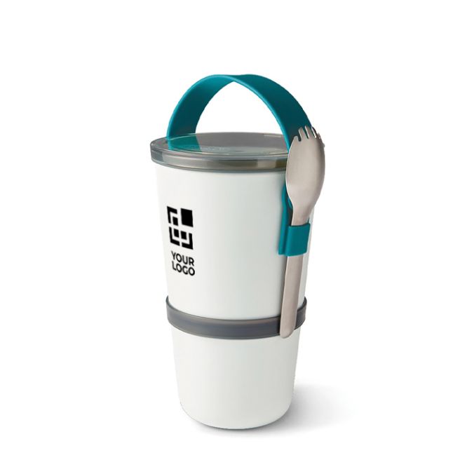Lunch pot tipo bicchiere con 2 contenitori ermetici Black+Blum 900ml