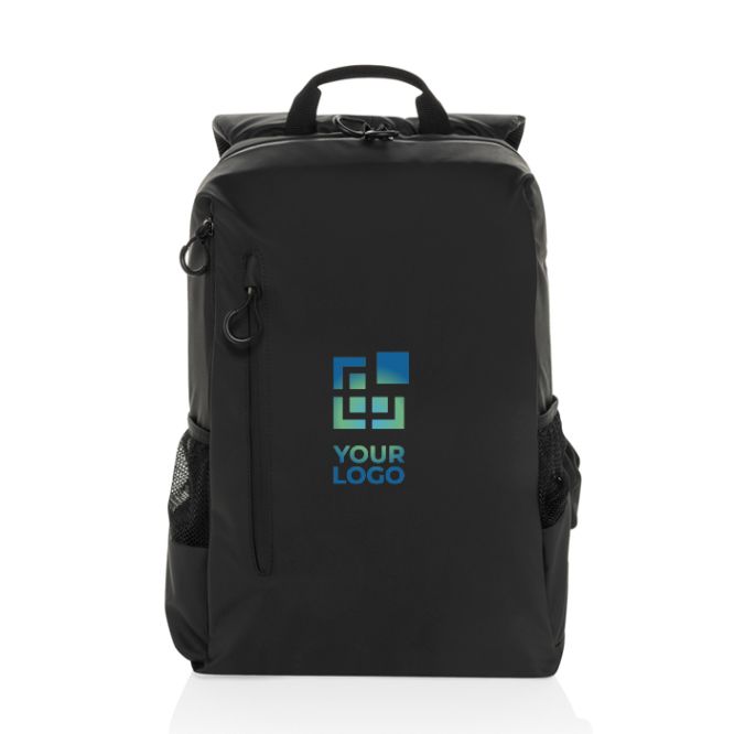 Zaino porta pc in RPET idrorepellente con tasca frontale per pc 15,6