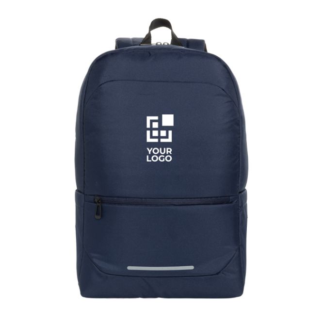 Zaino in poliestere riciclato con design business e tasche 15.6
