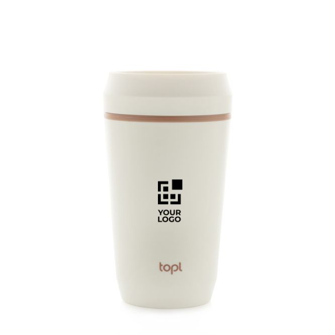 Bicchiere termico in plastica riciclata con coperchio 360° Topl 350 ml