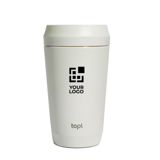 Tazza termica acciaio riciclato con coperchio 360° e 354 ml Topl To Go