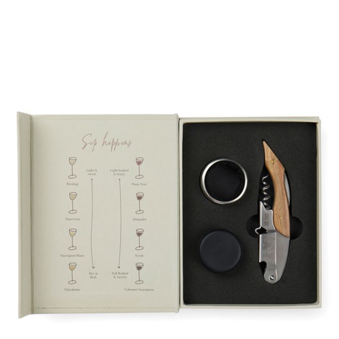 Set vino con confezione regalo a forma di libro classico in carta FSC