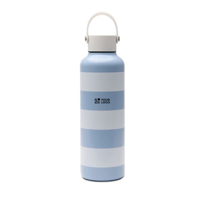 Borraccia termica antigoccia con design da spiaggia e manico 600ml