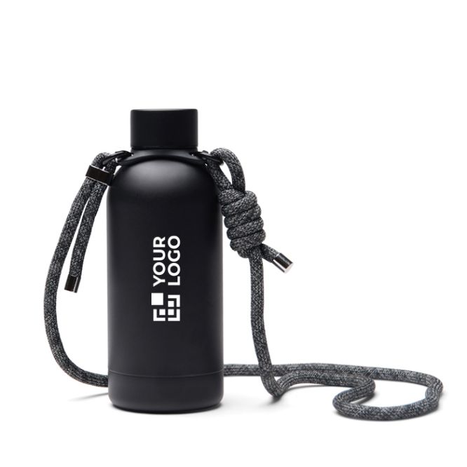 Borraccia termica in acciaio inox riciclato con corda 400 ml