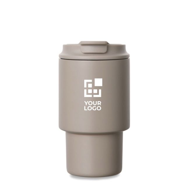 Tazza take away in acciaio riciclato con coperchio ribaltabile 350 ml