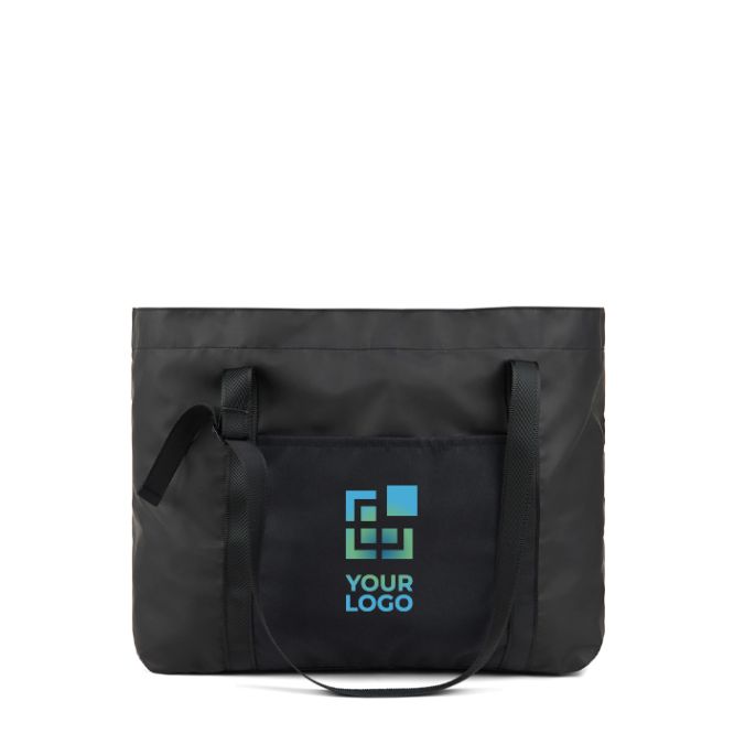 Maxi borsa in poliestere riciclato con tasche interne ed esterne