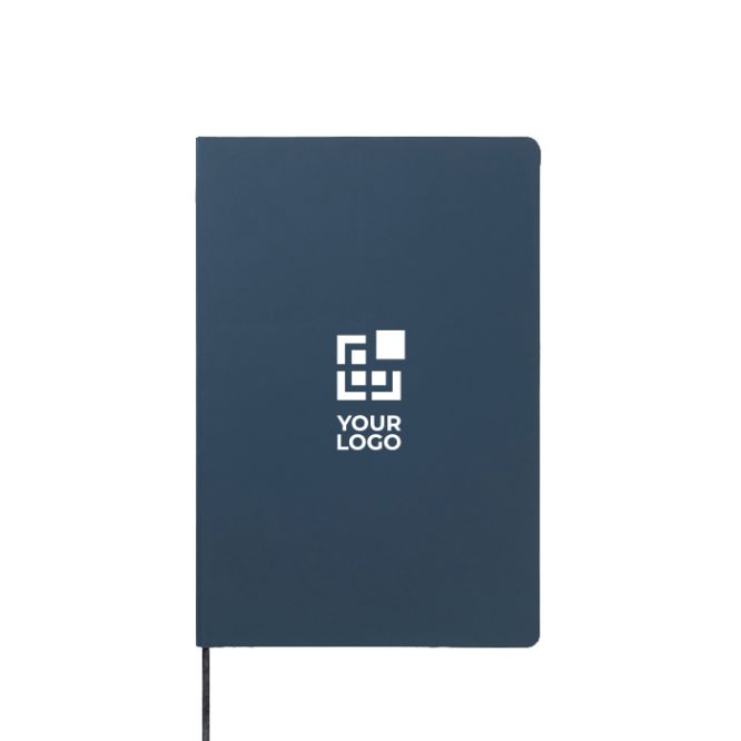 Quaderno A5 con copertina morbida in carta riciclata, pagine a righe