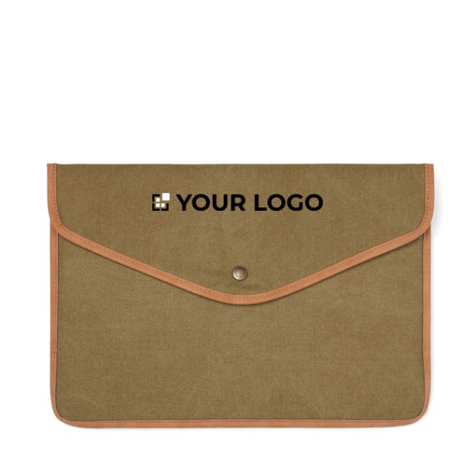 Custodia per laptop in tela riciclata con bordi colorati 14