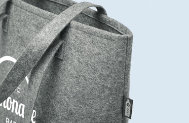 Shopper in feltro personalizzata con manici